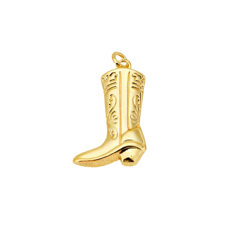Golden Cowboy Boot Charm