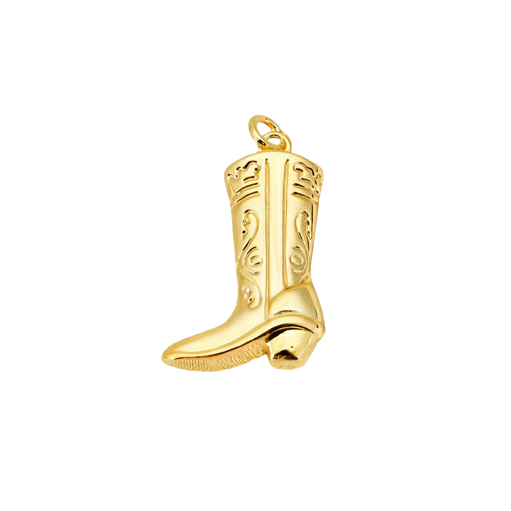 Golden Cowboy Boot Charm